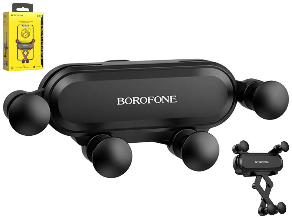 Автотримач Borofone BH19 Eddie Gravity, Колір Чорний