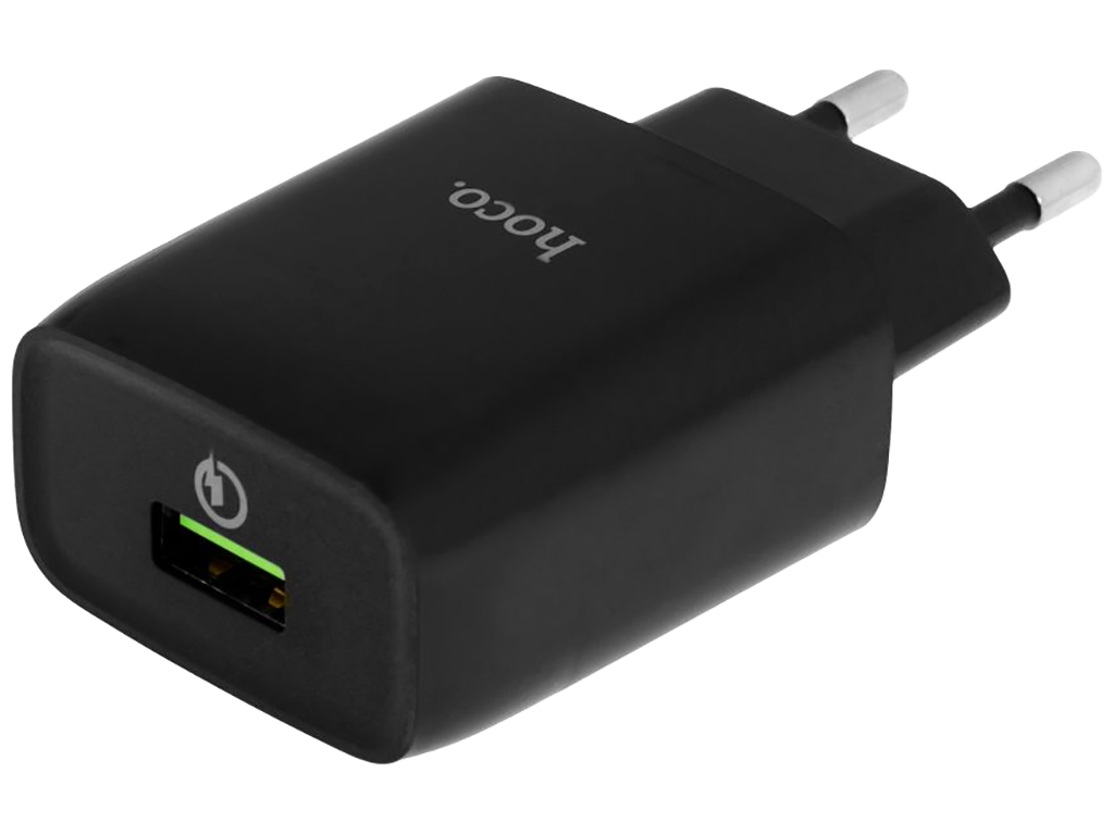 Сетевое Зарядное Устройство Hoco C72Q Glorious QC3.0 18W Цвет Черный