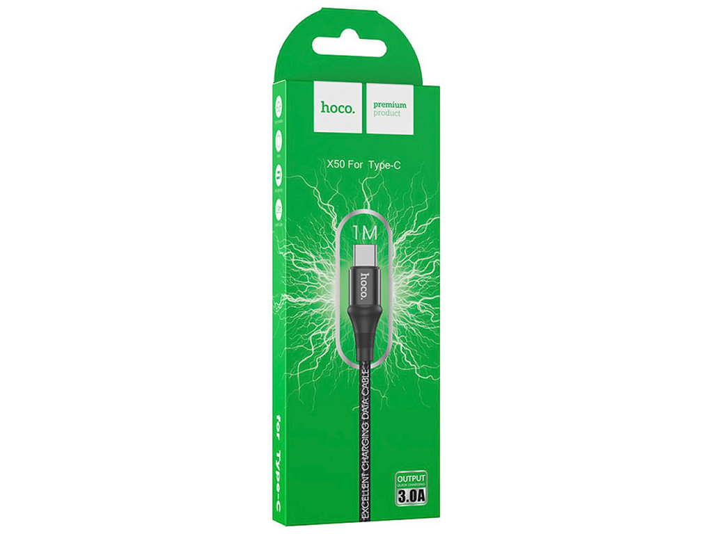Кабель USB Hoco X50 Excellent Type-C, Чёрный