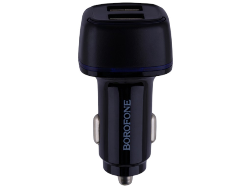 Автомобільний зарядний пристрій Borofone BZ14 Type-C 2USB 2.4A Колір Чорний