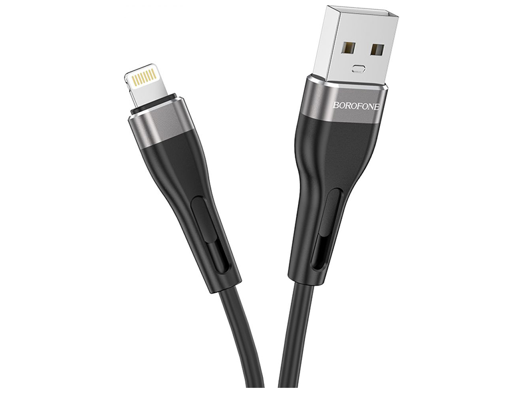 Кабель USB Borofone BX46 Rush silicone Lightning Цвет Чёрный