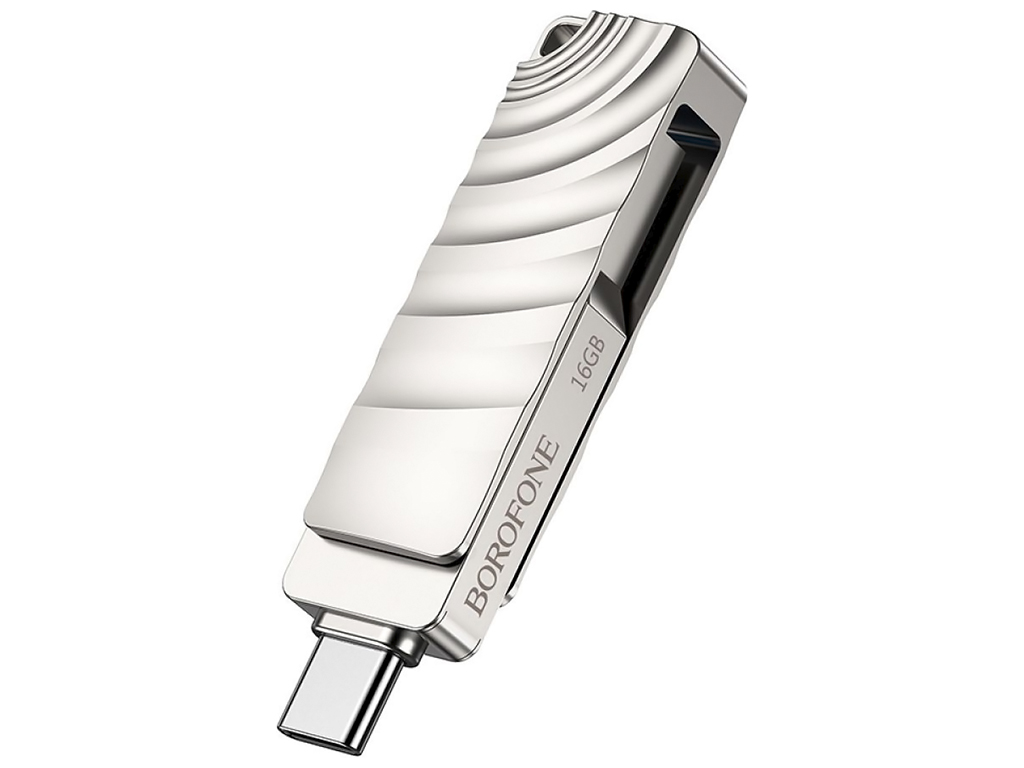 USB Flash накопитель Borofone BUD3 USB3.0 Type C 16GB Цвет Стальной