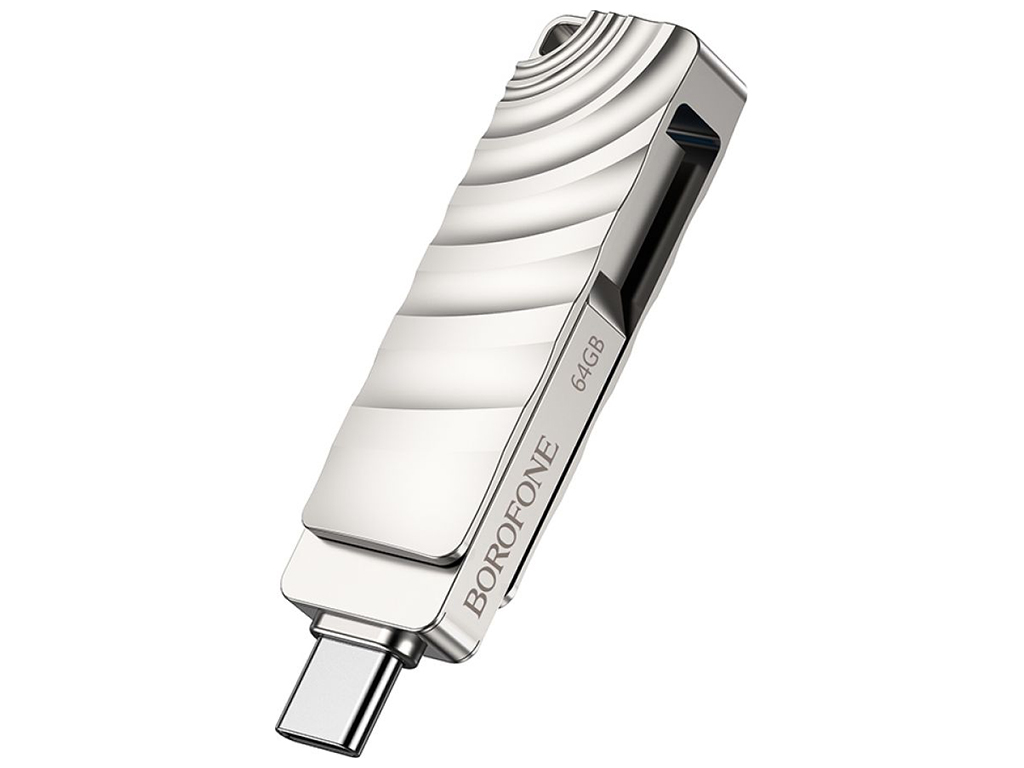 USB флеш-накопичувач Borofone BUD3 USB3.0 Type C 64GB Колір Сталевий