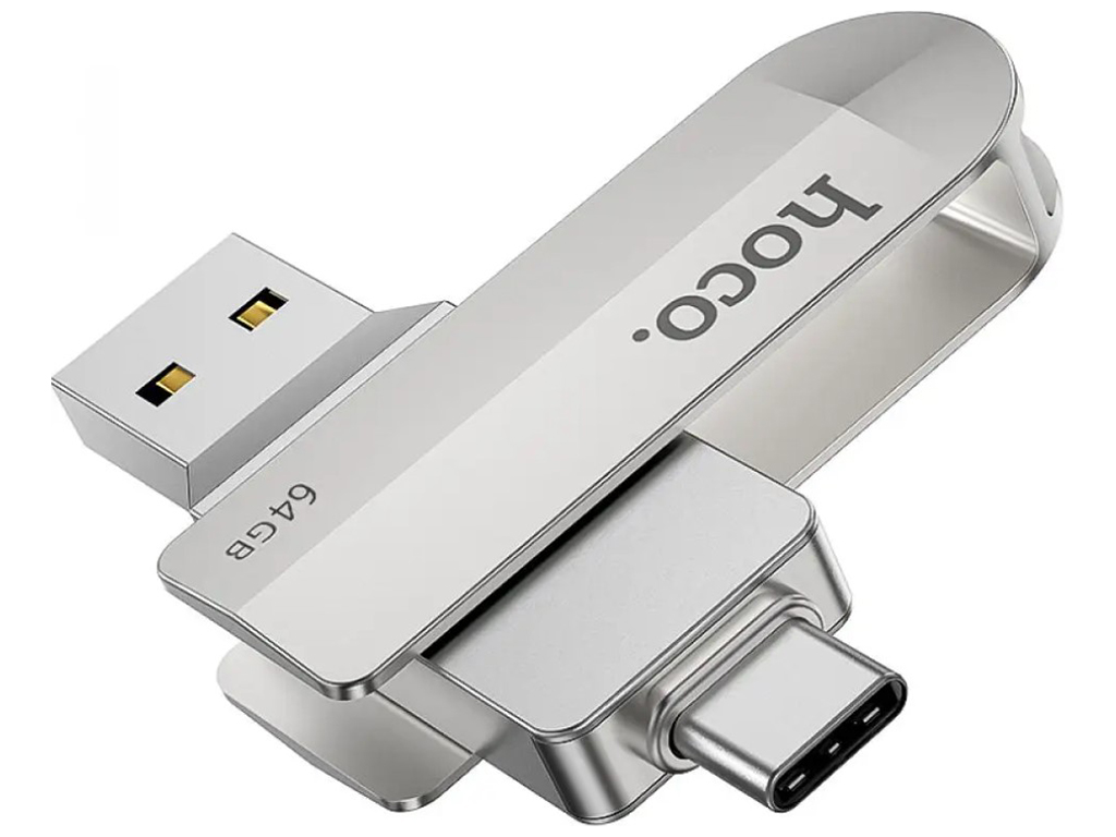 USB флеш-накопитель Hoco UD10 USB 3.0 Type C 64GB Цвет Стальной