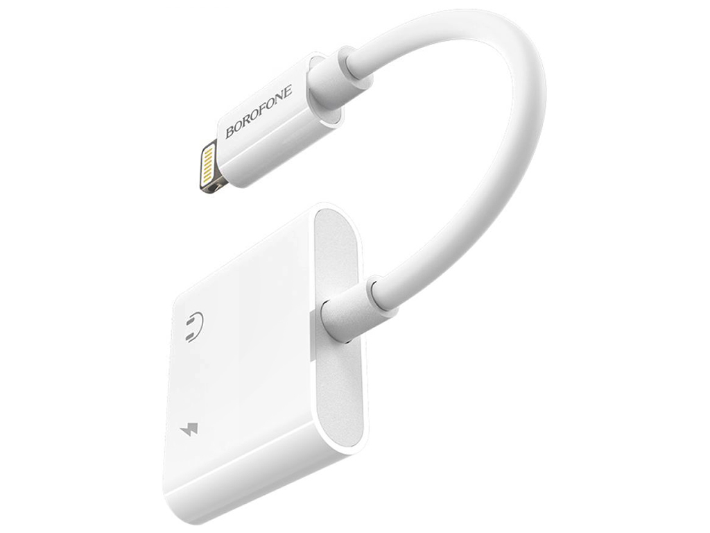 Перехідник Borofone BV12 Lightning to 3.5 Digital audio converter Колір Бiлий