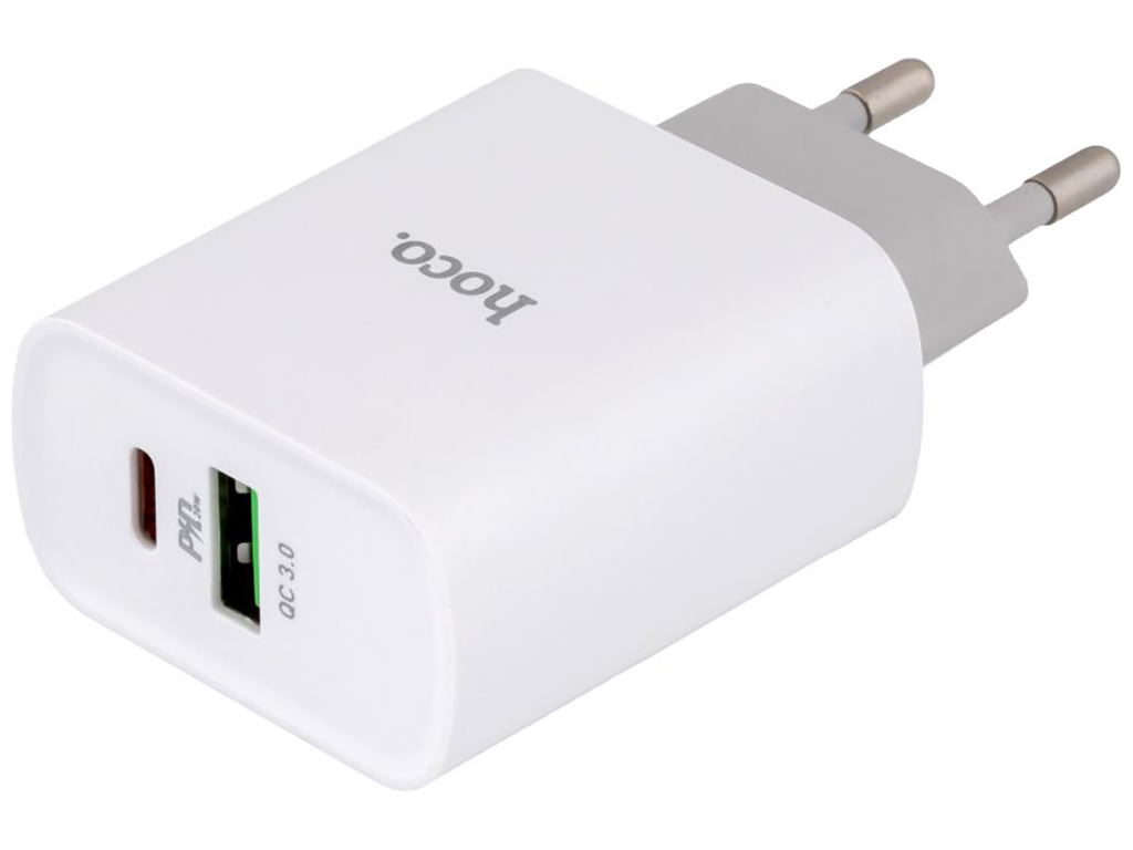 Сетевое зарядное устройство Hoco C80A PD20W + QC 3.0 Цвет Белый