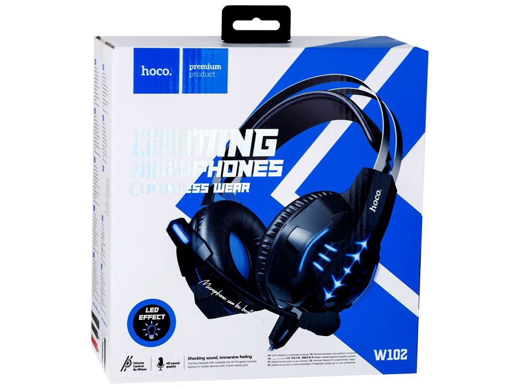 Игровые Наушники Hoco W102 Cool, цвет Синий