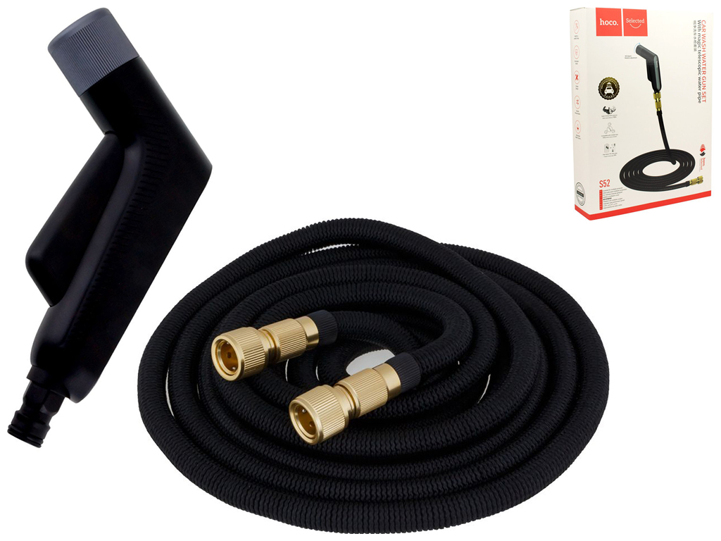 Насадка для Миття Автомобілів Hoco S52 Purity car wash water gun set Колір Чорний