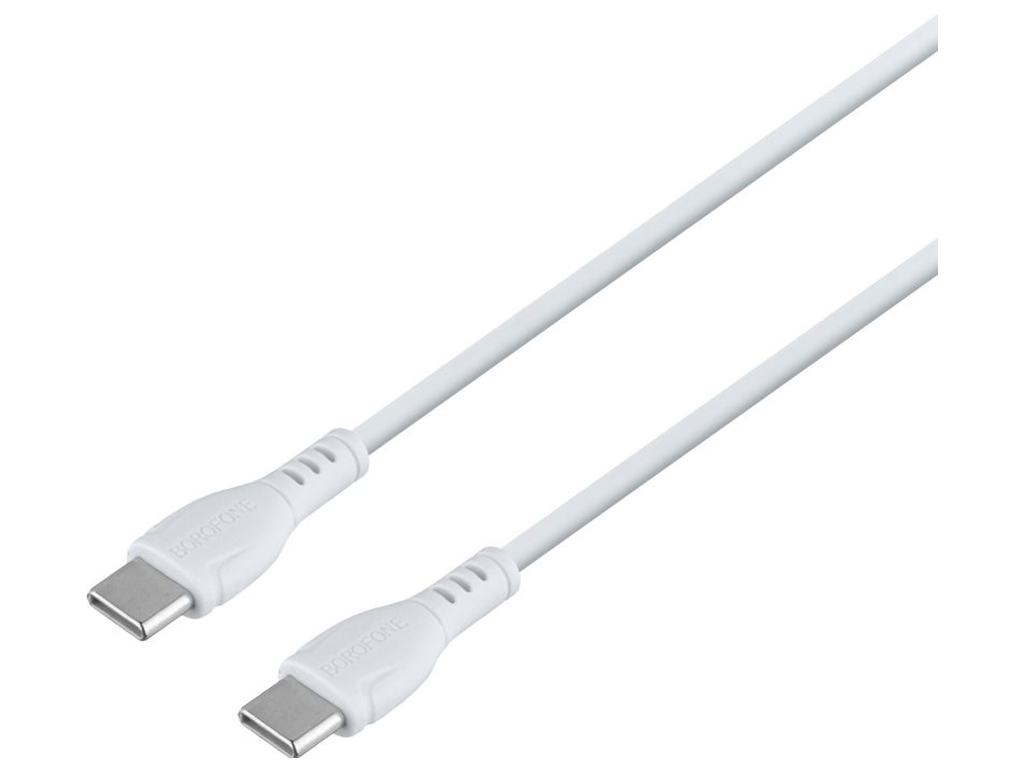 Кабель USB Borofone BX51 Triumph Type-C to Type-C 60W, Бiлий
