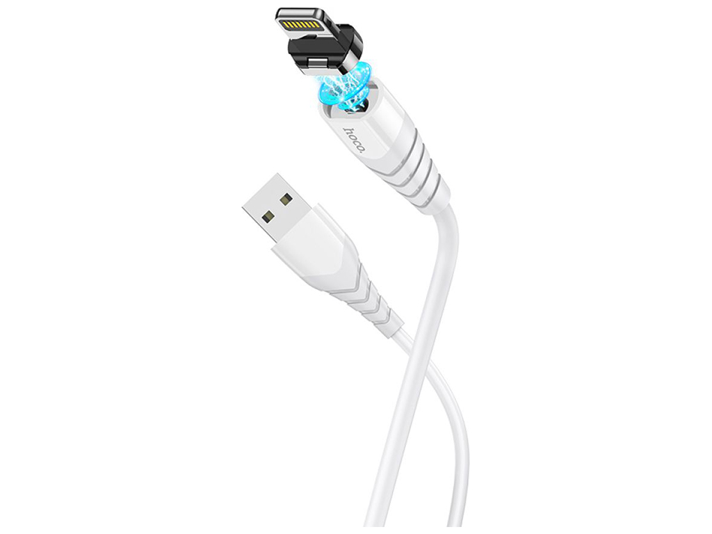 Кабель USB Hoco X63 Racer magnetic Lightning Колір Бiлий