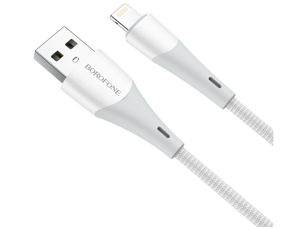 Кабель USB Borofone BX60 Superior Lightning 2.4A Колір Бiлий