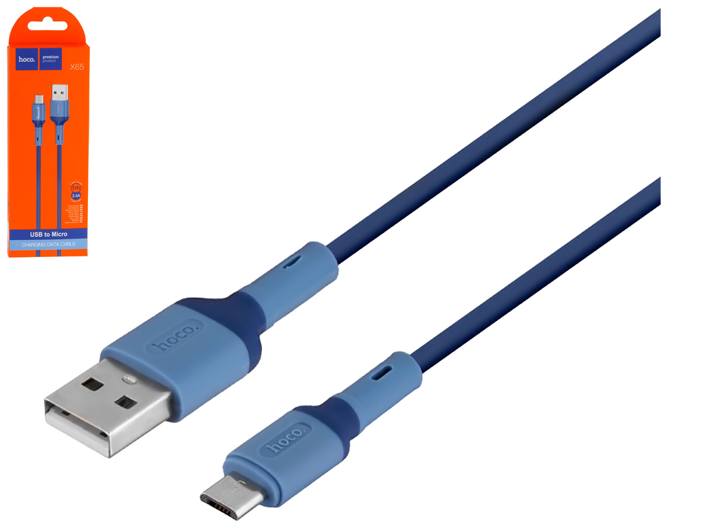Кабель USB Hoco X65 Micro, Синий
