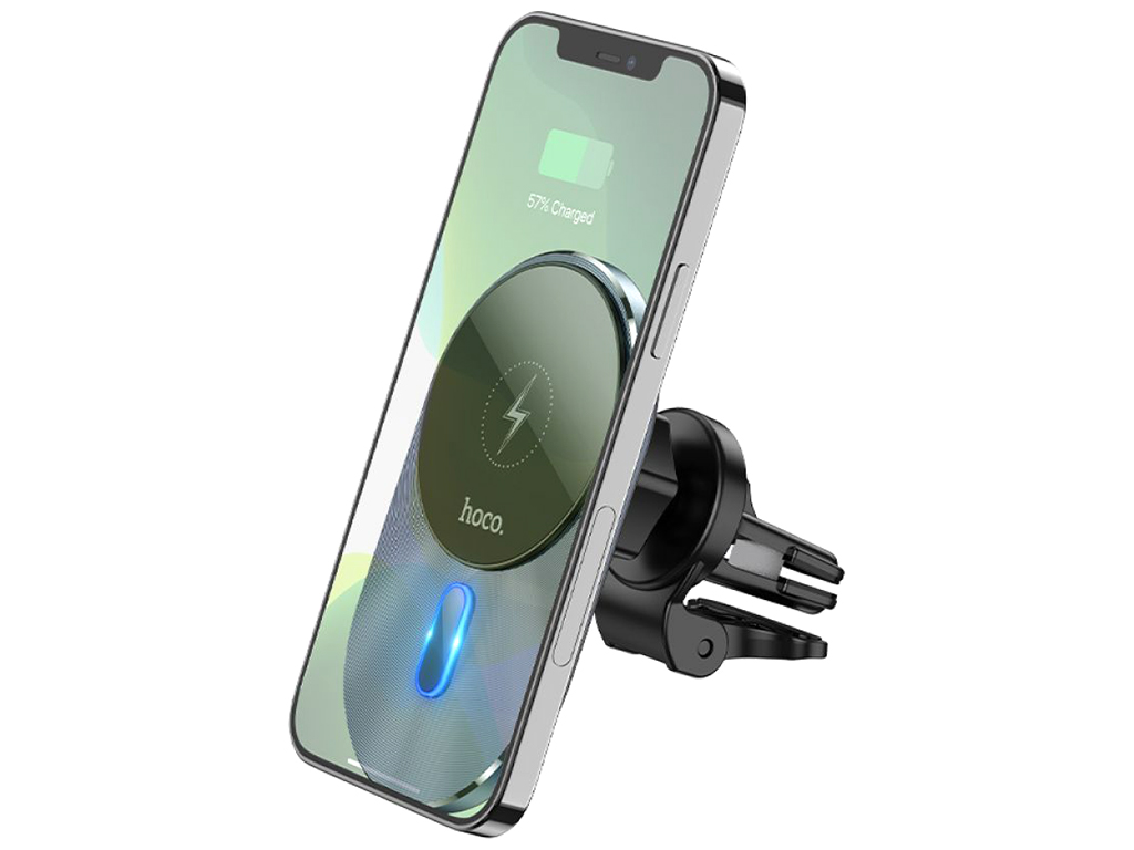 Автодержатель Hoco CA91 Magnetic Wireless 15W, Цвет Серый
