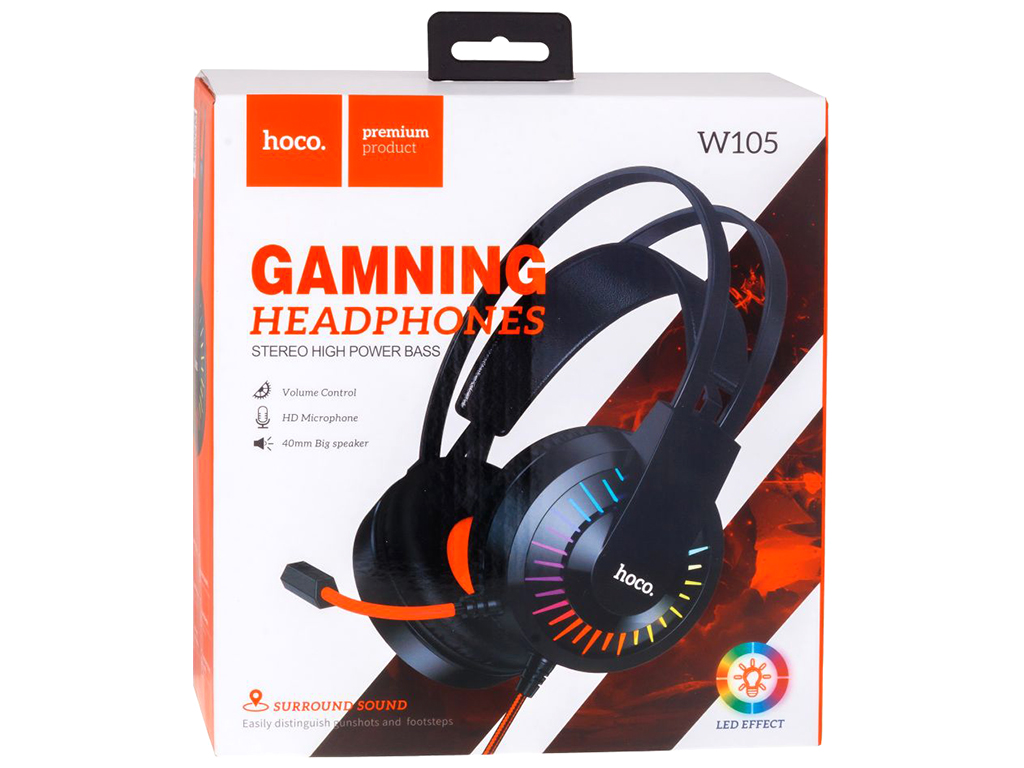 Игровые Наушники Hoco W105 Joyful Красный