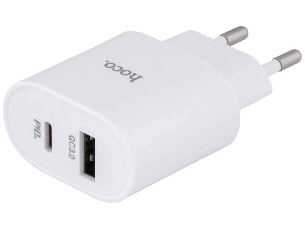 Сетевое зарядное устройство Hoco C95A Lineal PD 20W+QC3.0 Цвет Белый