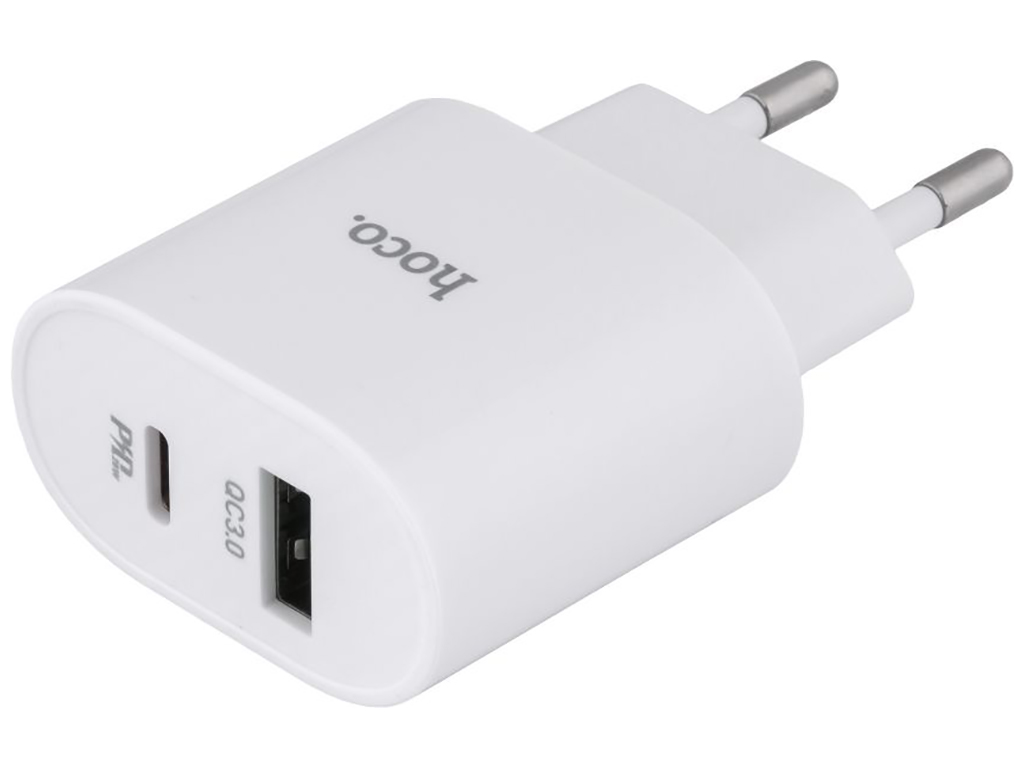 Сетевое зарядное устройство Hoco C95A Lineal PD 20W+QC3.0 Type-C to Lightning Цвет Белый