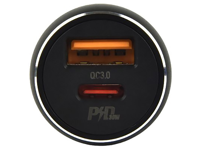 Автомобильное зарядное устройство Hoco NZ5 Smooth road PD30W+QC3.0 Type-C to Lightning, Чёрный