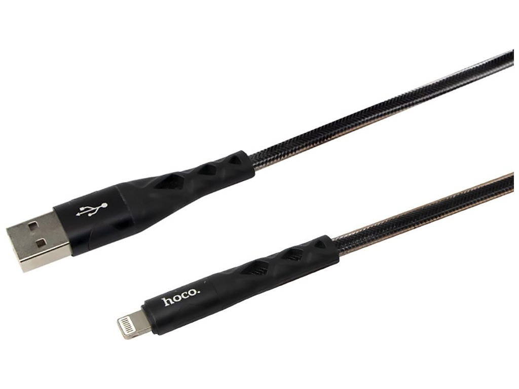 Кабель USB Hoco U105 Treasure jelly Lightning 1.2m Цвет Чёрный