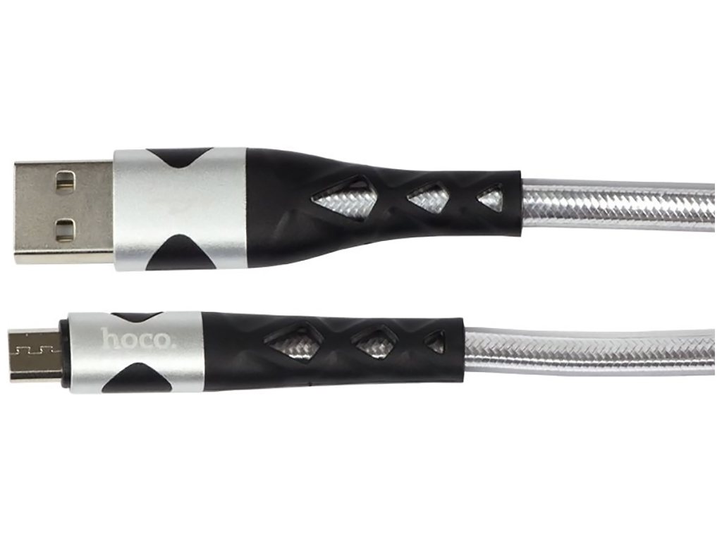 Кабель USB Hoco U105 Micro 1.2m, Стальной