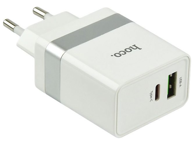 Сетевое зарядное устройство Hoco N21 Topspeed PD30W+QC3.0 Type-C to Type-C Цвет Белый