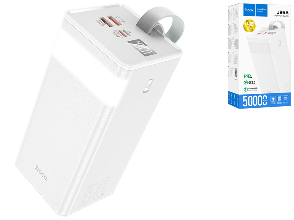 Power Bank Hoco J86A Powermaster 22.5W fully compatible 50000 mAh Цвет Белый