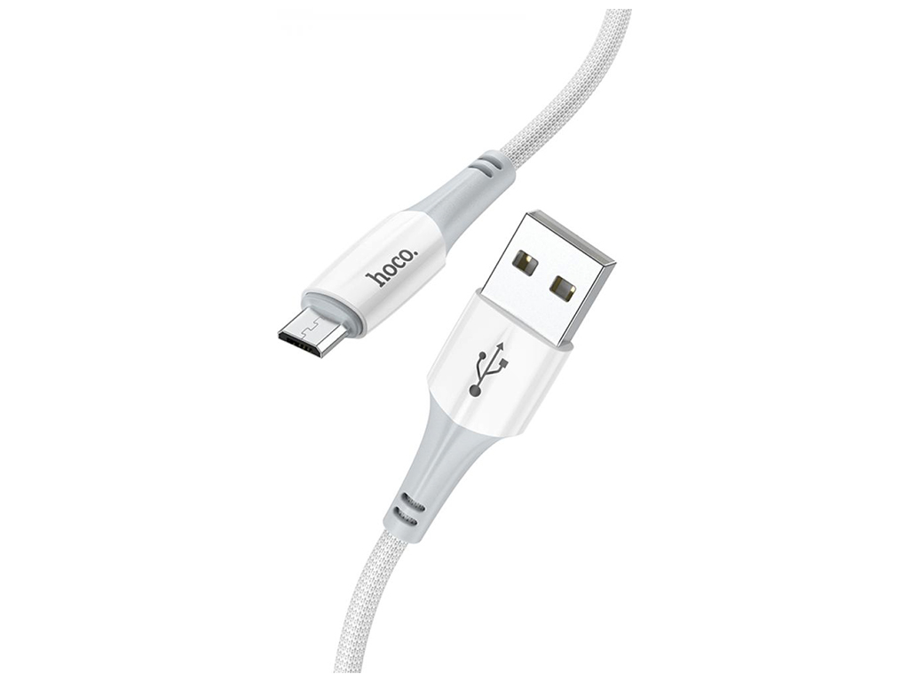 Кабель USB Hoco X70 Ferry Micro 2.4A, Бiлий