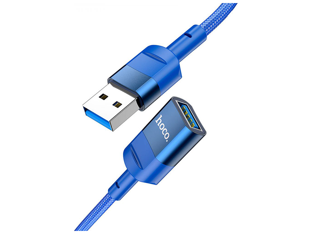 USB Удлинитель Hoco U107 USB male to USB female USB3.0, Синий