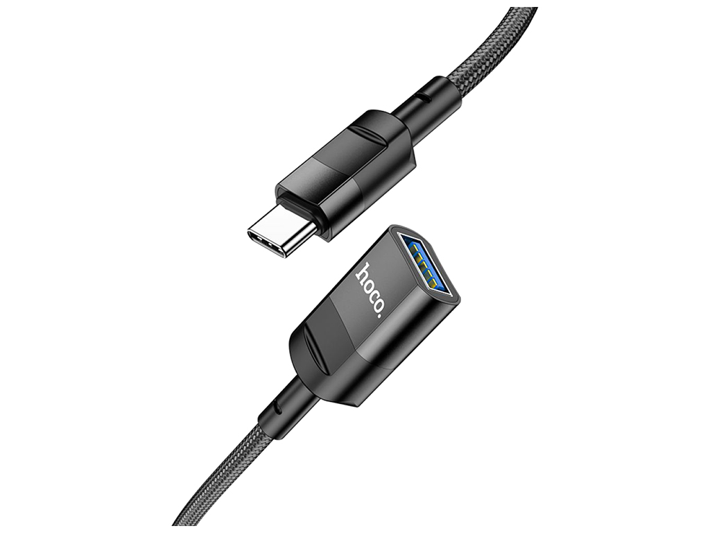 USB Удлинитель Hoco U107 Type-C male to USB female USB3.0 Цвет Черный