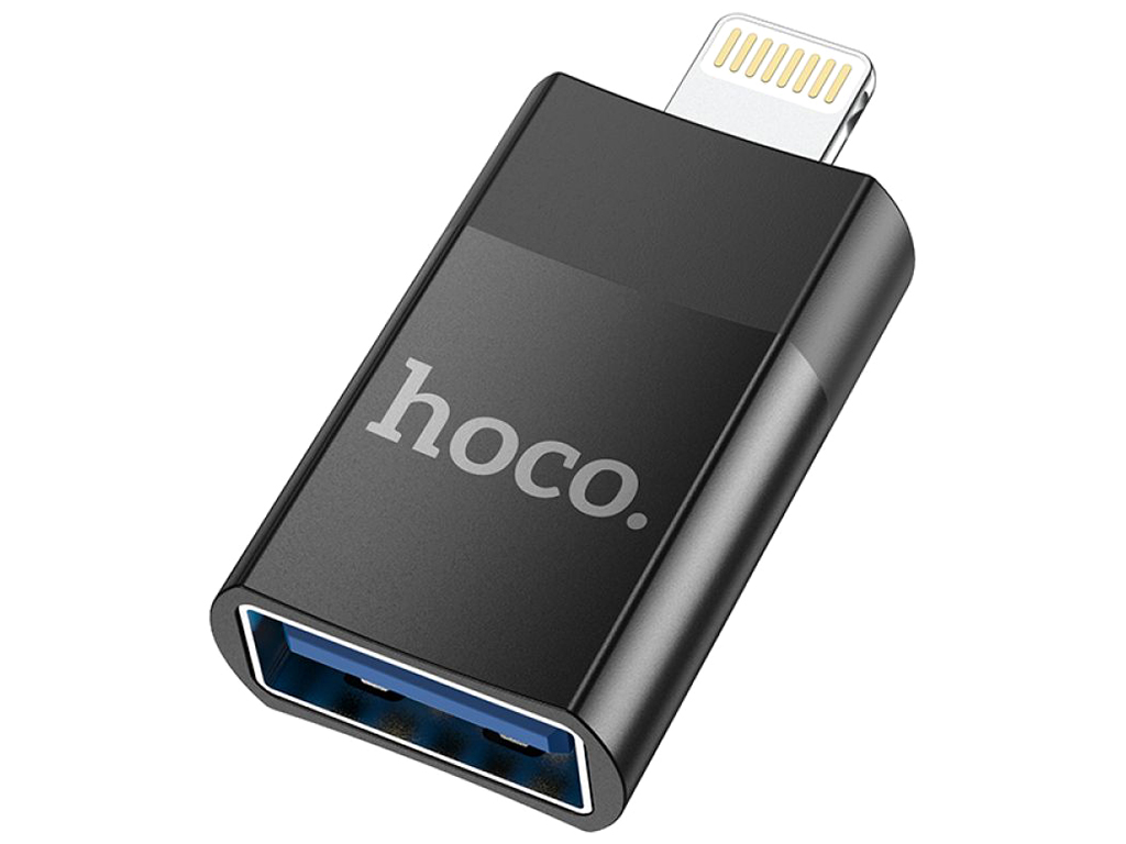 Переходник Hoco UA17 iP Male to USB female USB2.0 adapter Цвет Черный
