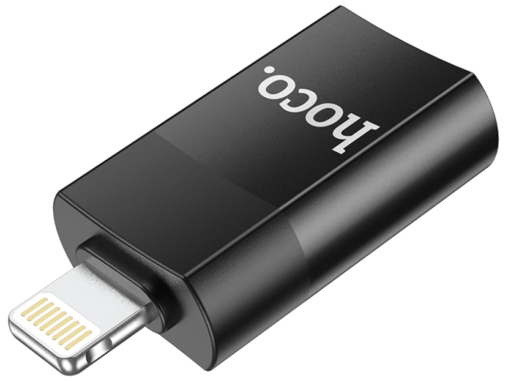 Переходник Hoco UA17 iP Male to USB female USB2.0 adapter Цвет Черный