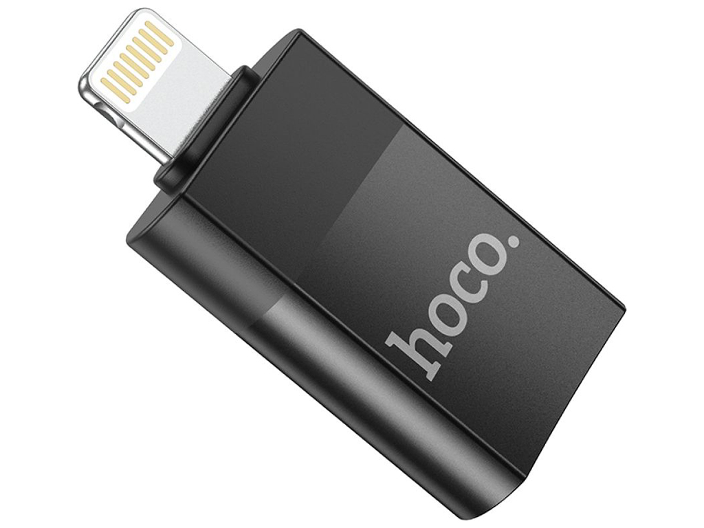 Переходник Hoco UA17 iP Male to USB female USB2.0 adapter Цвет Черный
