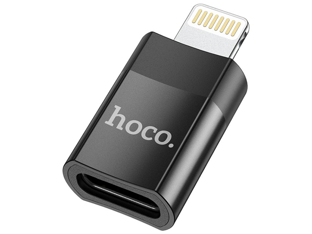 Перехідник Hoco UA17 iP Male to Type-C female USB2.0 adapter Колір Чорний