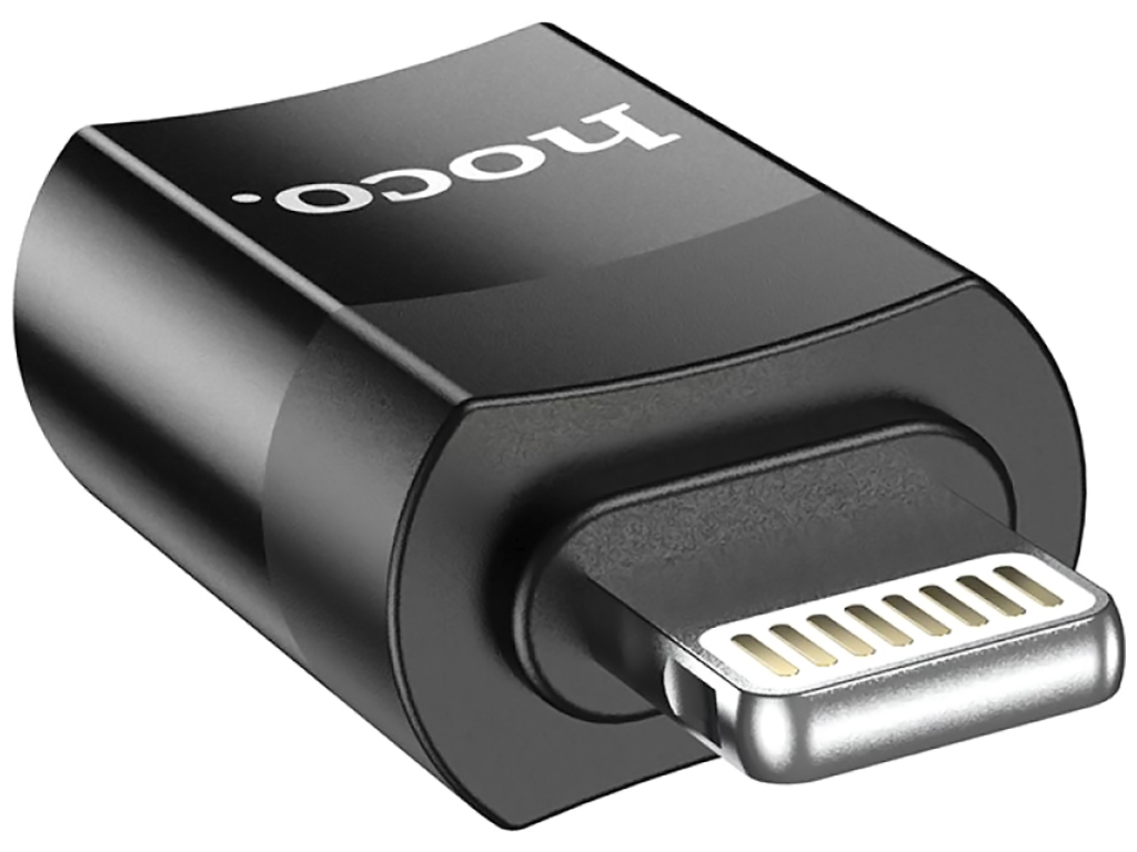 Перехідник Hoco UA17 iP Male to Type-C female USB2.0 adapter Колір Чорний
