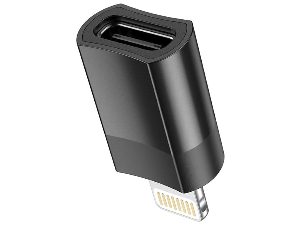 Перехідник Hoco UA17 iP Male to Type-C female USB2.0 adapter Колір Чорний