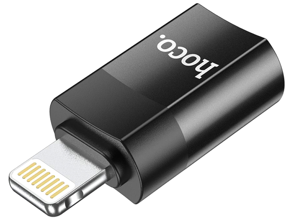 Перехідник Hoco UA17 iP Male to Type-C female USB2.0 adapter Колір Чорний