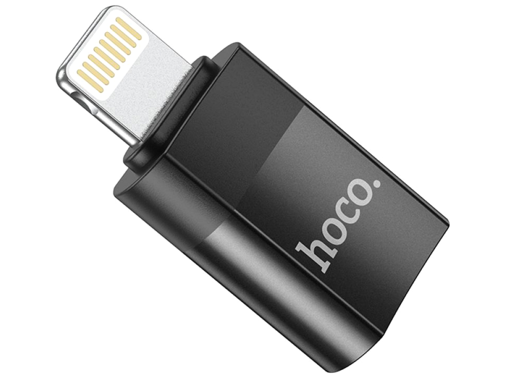 Перехідник Hoco UA17 iP Male to Type-C female USB2.0 adapter Колір Чорний