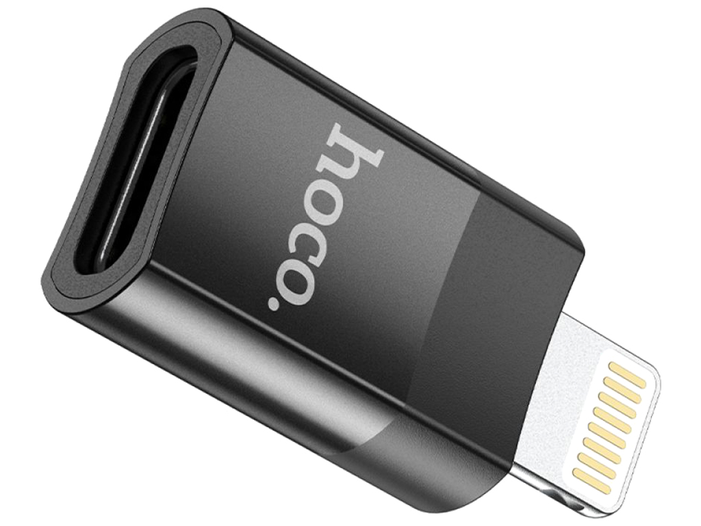 Перехідник Hoco UA17 iP Male to Type-C female USB2.0 adapter Колір Чорний