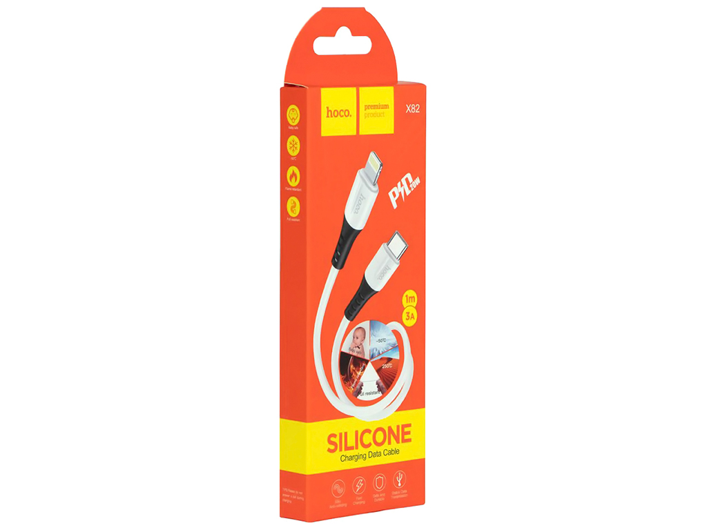 Кабель USB Hoco X82 PD20W Type-C to Lightning, Білий