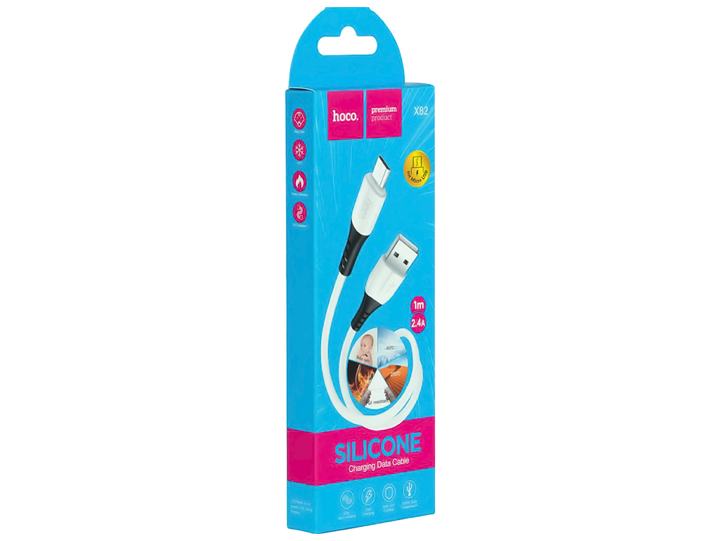 Кабель USB Hoco X82 Micro, Білий