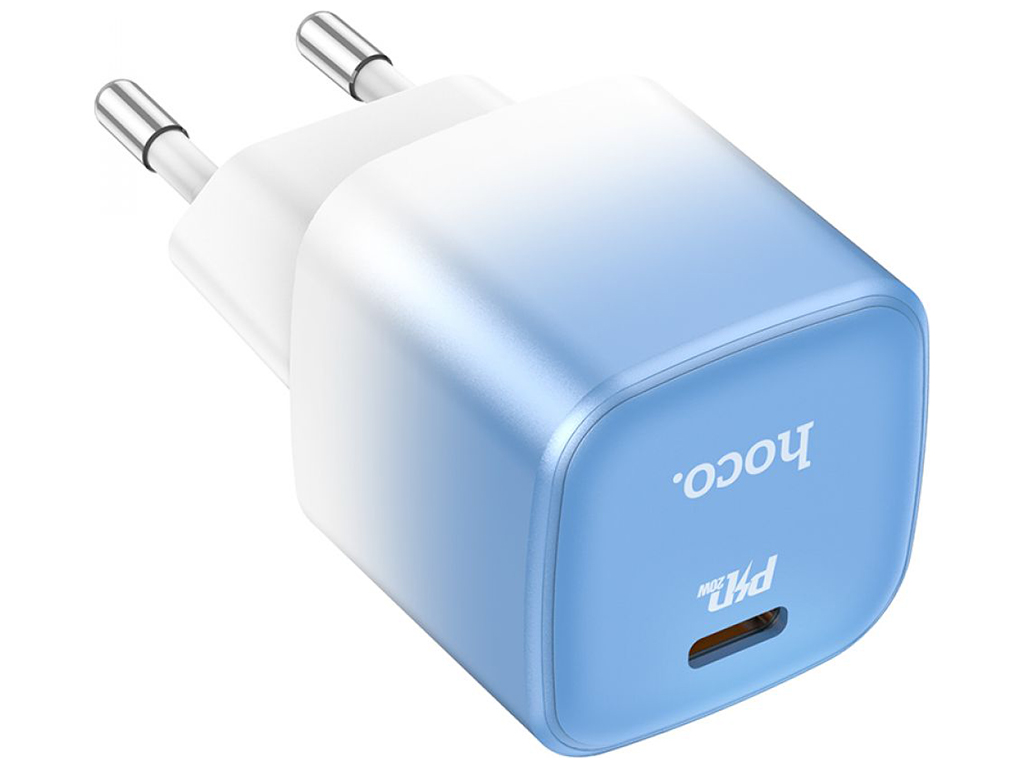 Сетевое зарядное устройство Hoco C101A PD20W Цвет Голубой