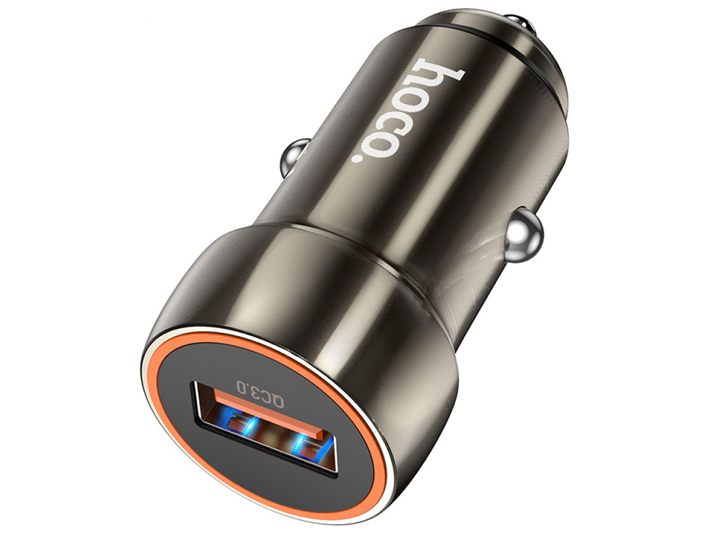Автомобільний Зарядний Пристрій Hoco Z46 18W QC3.0 Колір Металево-сірий