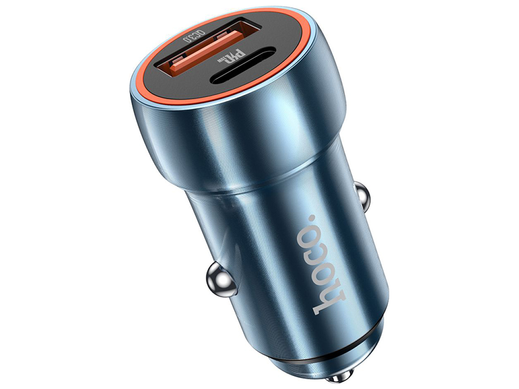 Автомобільний зарядний пристрій Hoco Z46A PD20W+QC3.0 Колір Сапфірово-синій