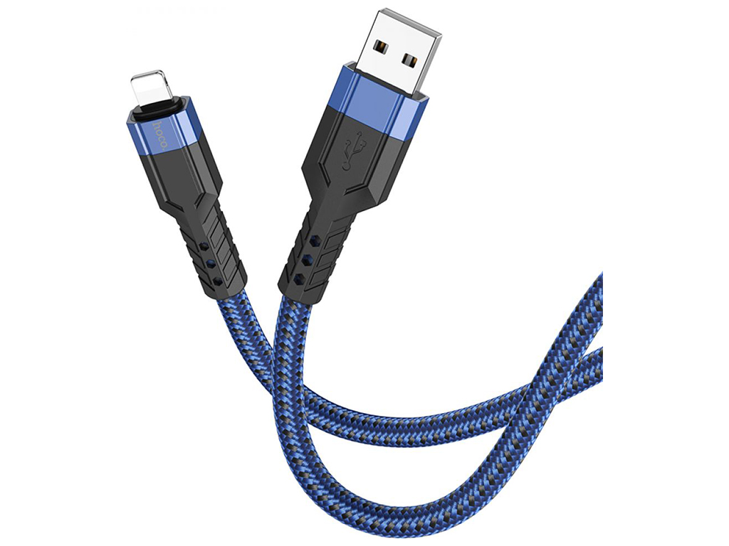 Кабель USB Hoco U110 Lightning 1.2m, Синий