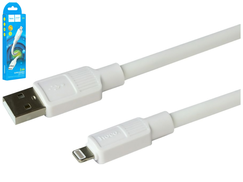 Кабель USB Hoco X84 Lightning, Белый