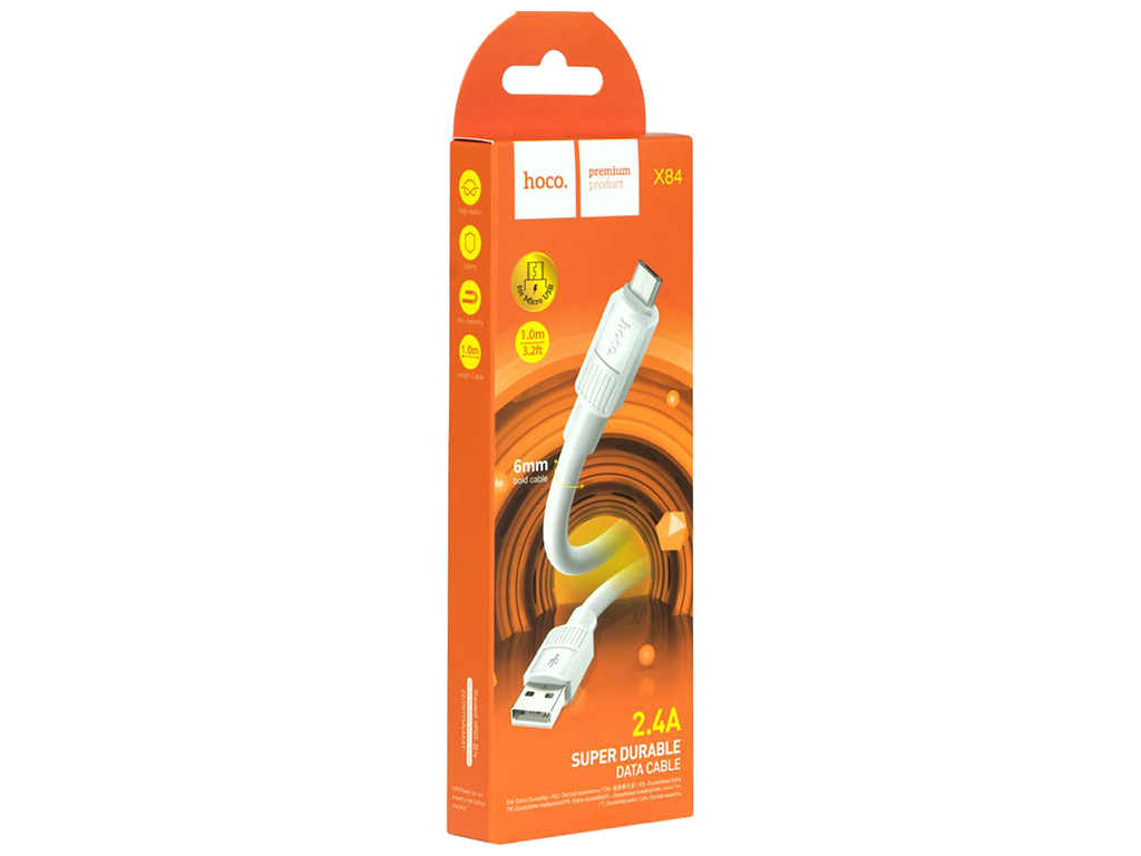 Кабель USB Hoco X84 Micro, Белый