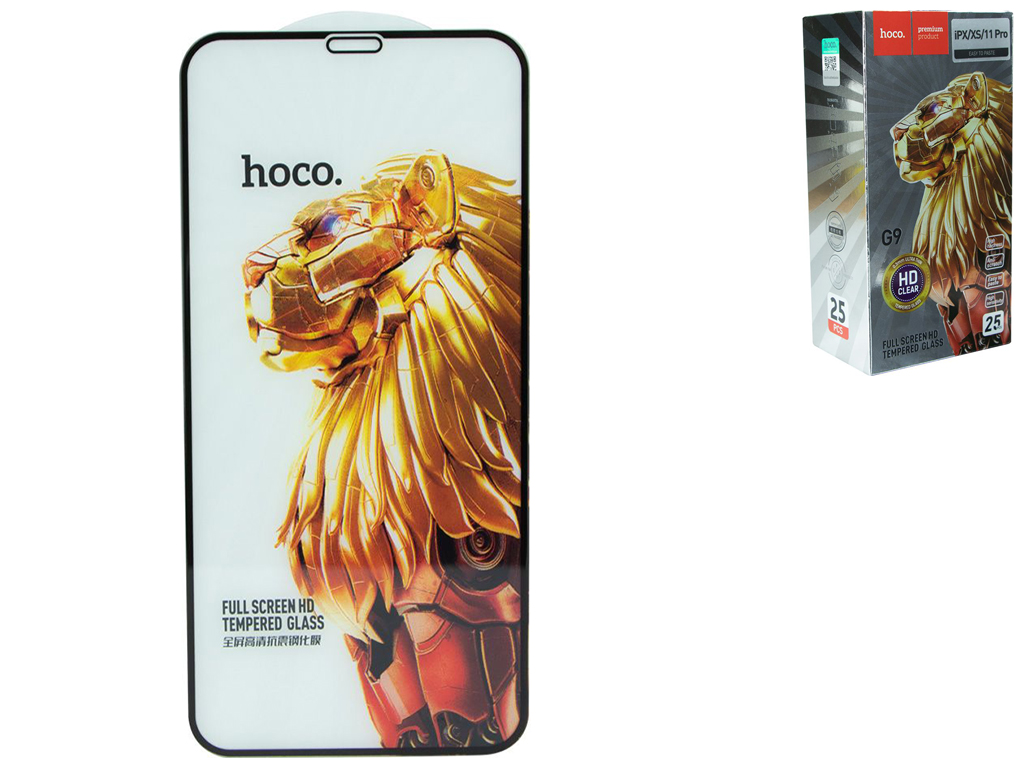 Защитное стекло Hoco G9 HD for Apple Iphone X/XS/11 Pro 25 шт Цвет Черный