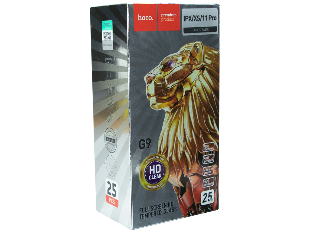 Защитное стекло Hoco G9 HD for Apple Iphone X/XS/11 Pro 25 шт Цвет Черный