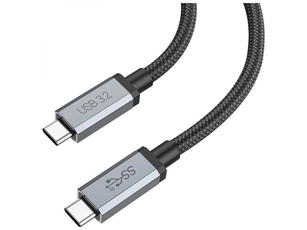 Кабель USB Hoco US06 USB3.2 20Gbps 100W 4K 60Hz Type C to Type C Колір Чорний