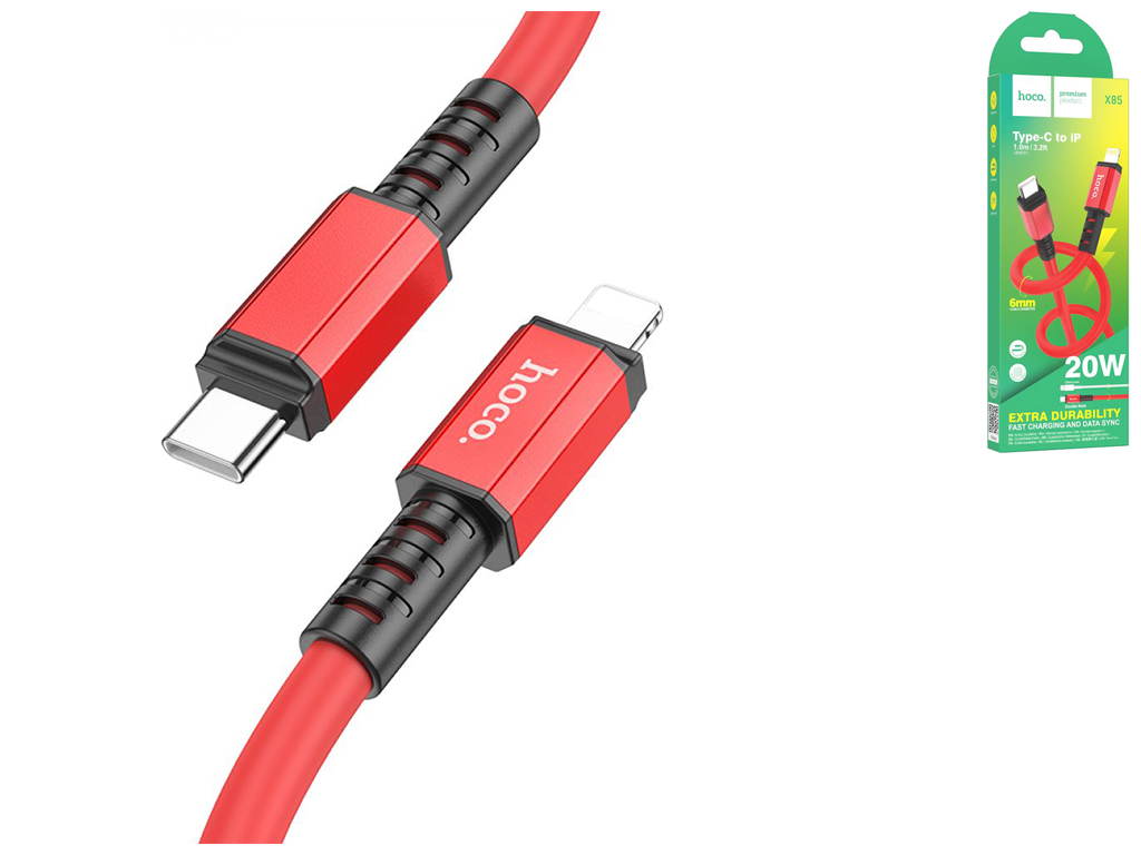 Кабель USB Hoco X85 PD Type-C to Lightning, Красный