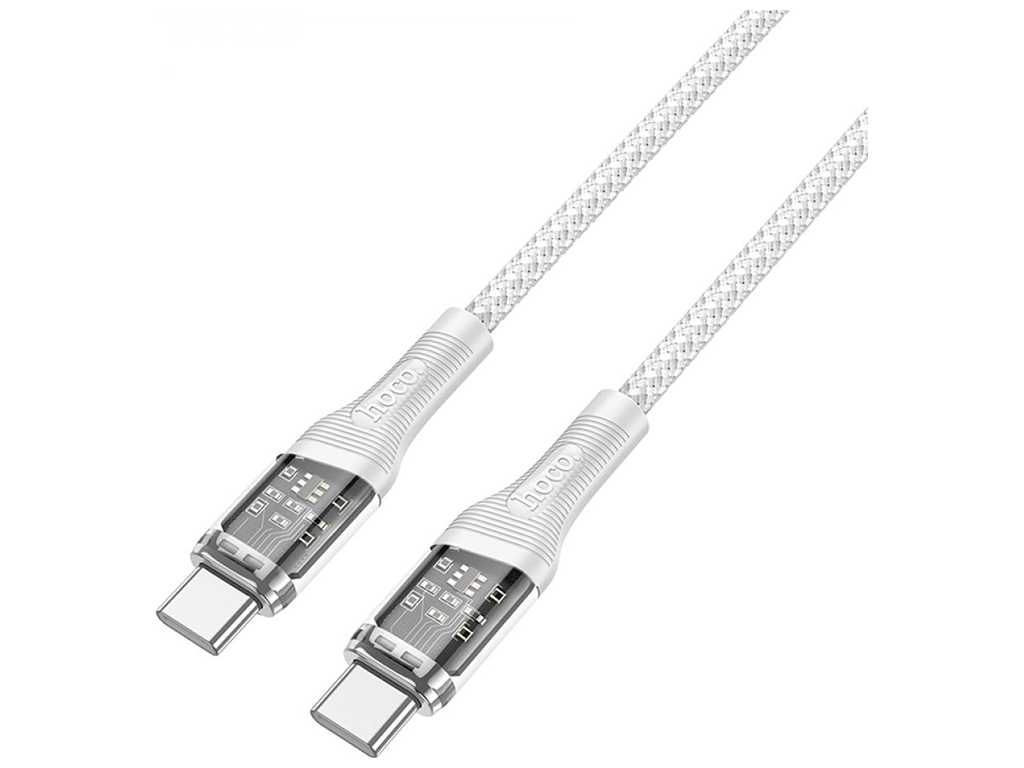 Кабель USB Hoco U111 Transparent Discovery Edition 60W Type-C to Type-C Колір Сірий